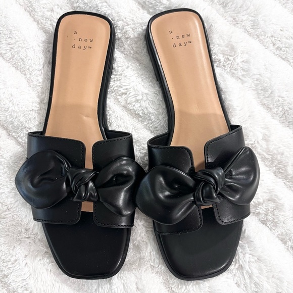 a new day Shoes - NWOT a new day black slides